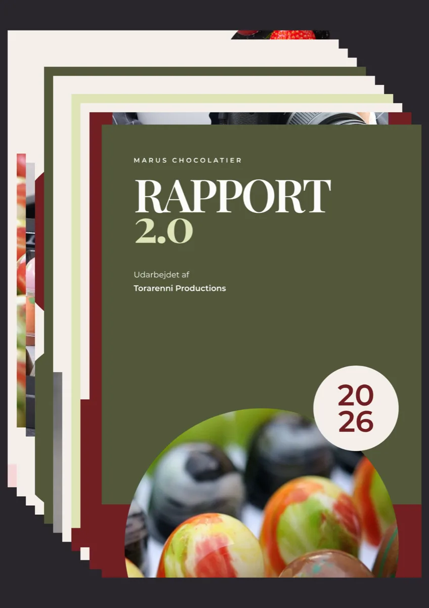 Mockup af en rapport udarbejdet af Torarenni Productions